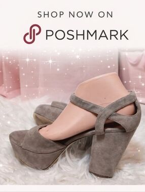 Via Spiga Dove Gray Suede heels‎ 9.5